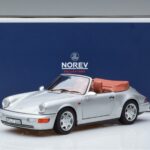 Porsche 911 964 Carrera 2 Cabriolet Argent Norev 1:18 187330 Métal Moulé - image 7 of 7