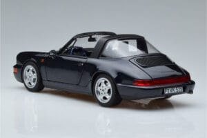 Porsche 911 964 Carrera 4 Targa Bleu Norev 1:18 187340 Métal Moulé — image 7 sur 8