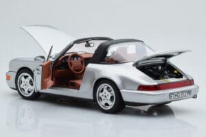Porsche 911 964 Carrera 4 Targa Polar Argent Norev 1:18 187342 Métal Moulé — image 3 sur 9