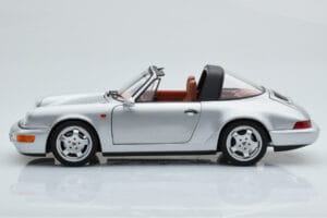 Porsche 911 964 Carrera 4 Targa Polar Argent Norev 1:18 187342 Métal Moulé — image 6 sur 9