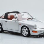 Porsche 911 964 Carrera 4 Targa Polar Argent Norev 1:18 - image 7 of 9