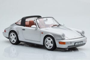 Porsche 911 964 Carrera 4 Targa Polar Argent Norev 1:18 187342 Métal Moulé — image 7 sur 9