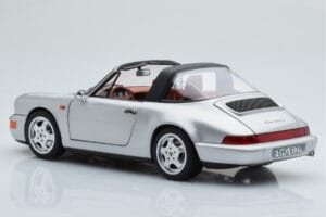 Porsche 911 964 Carrera 4 Targa Polar Argent Norev 1:18 187342 Métal Moulé — image 8 sur 9