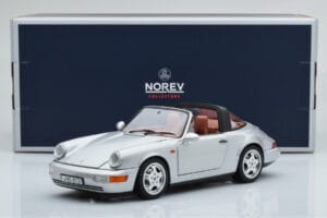 Porsche 911 964 Carrera 4 Targa Polar Argent Norev 1:18 187342 Métal Moulé — image 9 sur 9