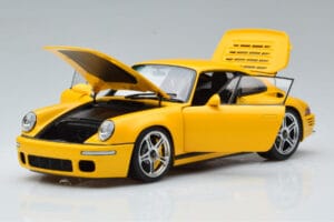 Porsche 911 964 RUF CTR Anniversary Blossom Jaune Almost Real 1:18 880301 Métal Moulé — image 2 sur 8