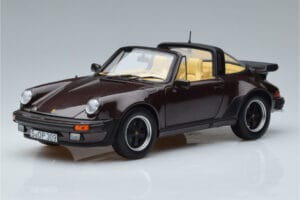 Porsche 911 964 Turbo Targa Marron Norev 1:18 187665 Métal Moulé