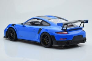 Porsche 911 GT2 RS 991.2 Weissach Package Bleu Jantes Magnésium Noires Minichamps 1:18 153068316 Métal Moulé — image 5 sur 6