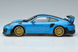 Porsche 911 991.2 GT3 RS Weissach Package Miami Bleu Jantes Or Minichamps 1:18 153068310 Métal Moulé — image 3 sur 6