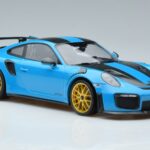Porsche 911 991.2 GT3 RS Weissach Package Miami Bleu Jantes Or Minichamps 1:18 153068310 Métal Moulé - image 4 of 6