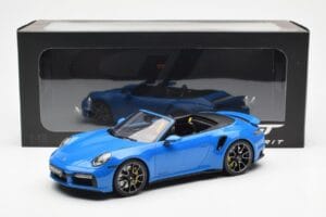 Porsche 911 992 Turbo S Shark Bleu GT Spirit 1:18 GT441 Résine — image 6 sur 6