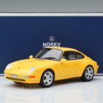 Porsche 911 993 Carrera Jaune Norev 1:18 187596 Métal Moulé - image 6 of 6
