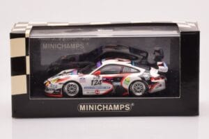 Porsche 911 997 GT3 Cup #124 Mattheus / Geoffroy / Vanbellingen / Fumal 24 Hours of Spa 2005 Minichamps 1:43 400056224 Métal  — image 4 sur 4