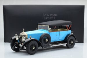 Rolls-Royce Phantom I Cabriolet Bleu Kyosho 1:18 08931LB Métal Moulé — image 9 sur 9