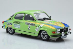 Saab 96 V4 #2 S. Blomqvist / H. Sylvan Rally Sweden 1976 IXO 1:18 18RMC085B Métal Moulé — image 4 sur 6