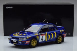 Subaru Impreza #4 C. McRae / D. Ringer Winner RAC Rally 1994 Kyosho 1:18 08962A Métal Moulé — image 9 sur 9
