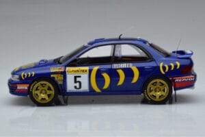 Subaru Impreza #5 C. Sainz / L. Moya 2nd Place Rally Monte Carlo 1995 Kyosho 1:18 08962B Métal Moulé — image 4 sur 9