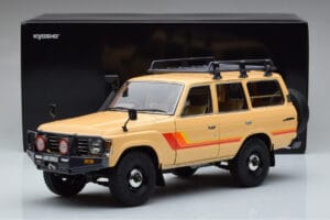 Toyota Land Cruiser 60 Beige Avec Pièces Optionnelles Kyosho 1:18 08956XBE Métal Moulé — image 12 sur 12