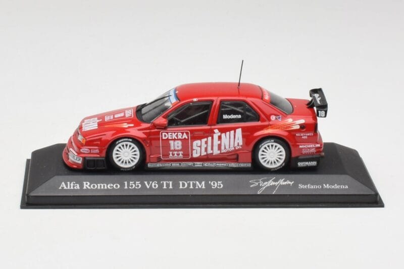 Alfa Romeo 155 V6 TI #18 Euroteam Modena DTM 1995 Minichamps 1:43 Alfa Romeo 155 V6 TI #18 Euroteam Modena DTM 1995 Minichamps 1:43 430950318 Métal Moulé