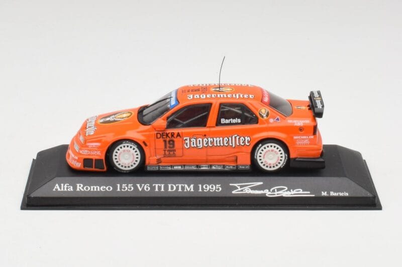 Alfa Romeo 155 V6 TI #19 Jagermeister M. Bartels DTM 1995 Minichamps 1:43 Alfa Romeo 155 V6 TI #19 Jagermeister M. Bartels DTM 1995 Minichamps 1:43 430950219 Métal Moulé