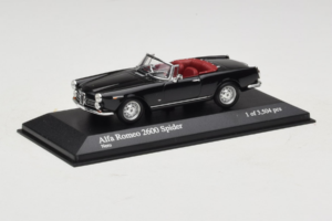 Alfa Romeo 2600 Spider Noir Minichamps 1:43 400120630 Métal Moulé — image 2 sur 4