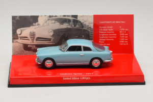 Alfa Romeo Giulietta Sprint Bleu Clair Minichamps 1:43 403120403 Métal Moulé