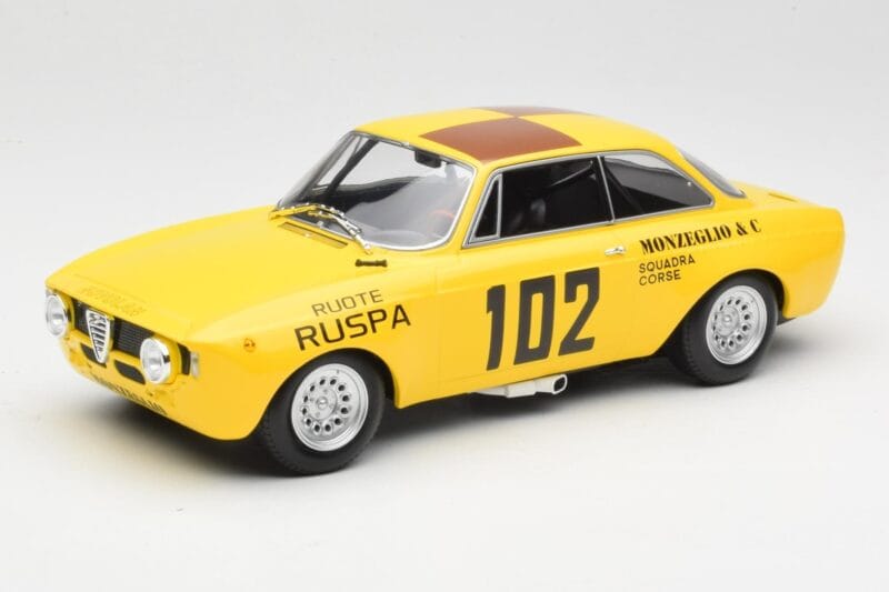 Alfa Romeo GTA 1300 #102 Squadra Corse R. Zanetti / M. Ruspa / Monzeglio Targa Florio 1971 Minichamps 1:18 155711202 Métal Mo