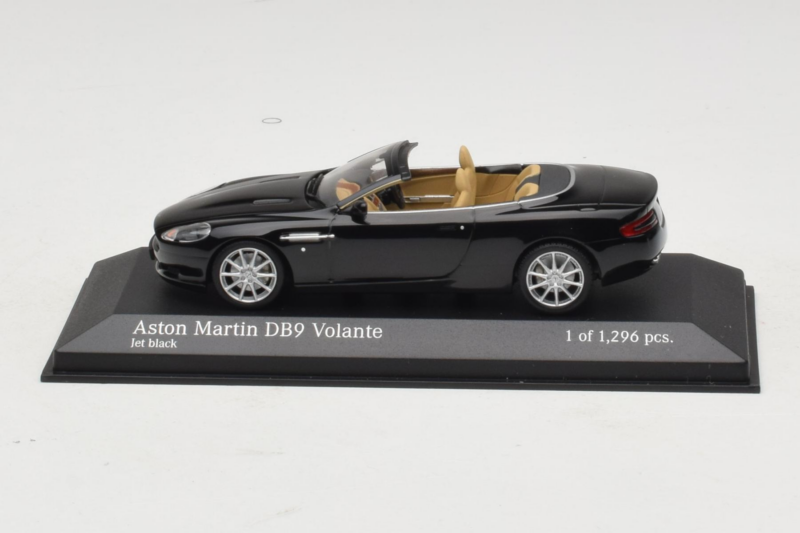 Aston Martin DB9 Cabriolet Noir Minichamps 1:43 400137330 Métal Moulé