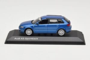 Audi A3 8P Sportback Mauritius Blue Minichamps 1:43 5010403033 Métal Moulé