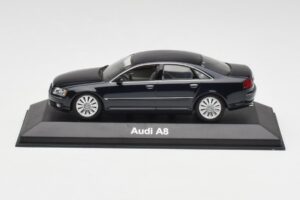 Audi A8 D3 Mauritius Bleu Metallic Minichamps 1:43 5010508123 Métal Moulé
