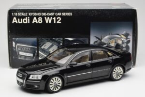 Audi A8 D3 W12 Noir Kyosho 1:18 09212BK Métal Moulé — image 8 sur 8