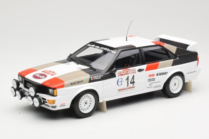 Audi Quattro #14 M. Mouton / F. Pons Winners Rally Sanremo 1981 Minichamps 1:18 155811114 Métal Moulé
