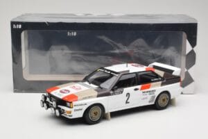 Audi Quattro A1 #2 H. Mikkola / A. Hertz Audi Sport Rally Monte Carlo 1983 Minichamps 1:18 155831102 Métal Moulé — image 6 sur 6