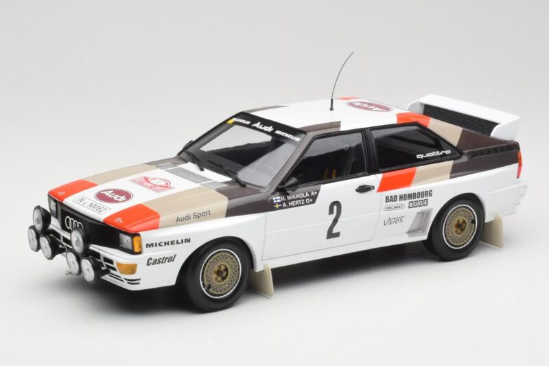 Audi Quattro A1 #2 H. Mikkola / A. Hertz Audi Sport Rally Monte Carlo 1983 Minichamps 1:18 155831102 Métal Moulé