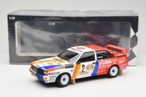 Audi Quattro A2 Schmidt Motorsport #2 H. Demuth / W. Lux Winners Hunsrück Rally 1984 Minichamps 1:18 155841102 Métal Moulé — image 6 sur 6