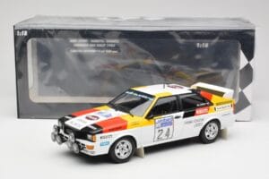 Audi Quattro #24 M. Demuth / M. Daniels Audi Sport Lombard RAC Rally 1982 Minichamps 1:18 155821124 Métal Moulé — image 6 sur 6