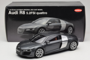 Audi R8 5.2 FSI Quattro Daytona Grey Kyosho 1:18 09216DG Métal Moulé — image 7 sur 7