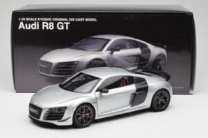 Audi R8 GT Type 42 Ice Argent Metallic Kyosho 1:18 09218IS Métal Moulé — image 8 sur 8