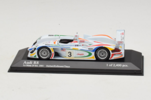 Audi R8 LMP #3 J. Herbert / R. Kelleners 24 Hours of Le Mans 2001 Minichamps 1:43 400010903 Métal Moulé