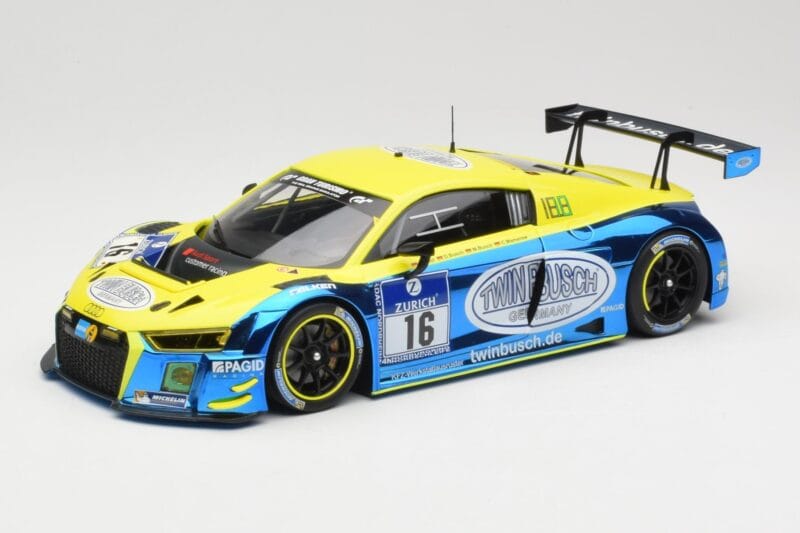 Audi R8 LMS #16 Twin Busch R. Rast / K. Busch 24h Nurburgring 2016 Minichamps 1:18 155161116 Métal Moulé