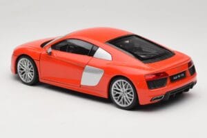 Audi R8 V10 Rouge Welly 1:18 18052W Métal Moulé — image 7 sur 8