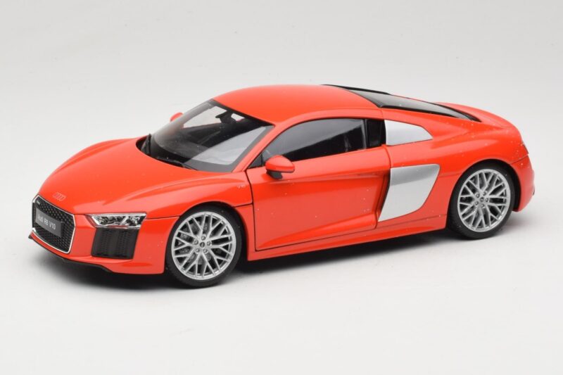 Audi R8 V10 Rouge Welly 1:18 18052W Métal Moulé