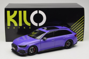 Audi RS4 B9 Avant Darwin Pro Violet Kilo Works 1:18 KLW002301 Métal Moulé — image 8 sur 8