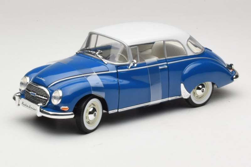 Auto Union 1000 S Coupe Bleu Blanc Revell 1:18 08909 Métal Moulé