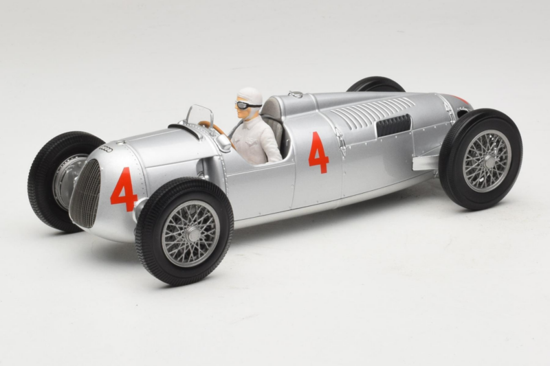 Auto Union Typ C #4 A. Varzi 2nd Place Monaco GP 1936 Minichamps 1:18 155361004 Métal Moulé