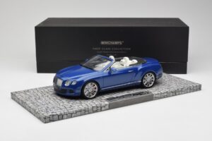 Bentley Continental GT Speed Cabriolet Bleu Minichamps 1:18 107139331 Métal Moulé — image 6 sur 6
