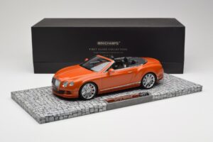 Bentley Continental GT Speed Cabriolet Orange Metallic Minichamps 1:18 107139430 Métal Moulé — image 6 sur 6