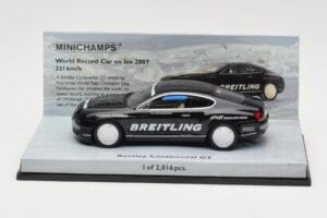 Bentley Continental GT World Record Car on Ice Noir Minichamps 1:43 436139026-O Métal Moulé