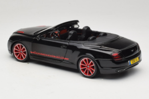 Bentley Continental Supersports ISR Cabriolet Noir Avec Jantes Rouges Bburago 1:18 18-11035 Métal Moulé — image 7 sur 8