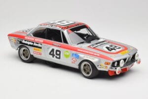 BMW 2800 CS E9 #49 Team Schnitzer G. Herzog / H. Heyer 24 Hours of Spa 1972 Minichamps 1:18 155722749 Métal Moulé — image 4 sur 6