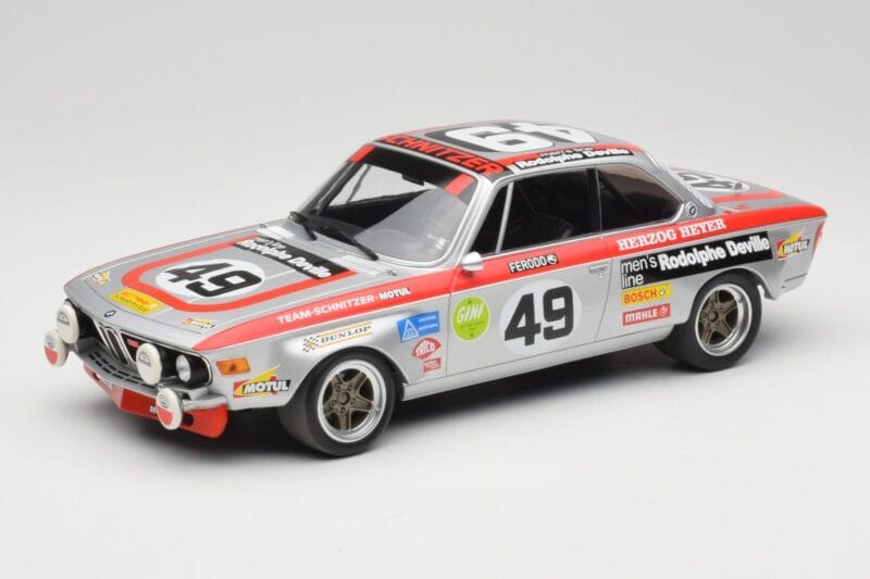 BMW 2800 CS E9 #49 Team Schnitzer G. Herzog / H. Heyer 24 Hours of Spa 1972 Minichamps 1:18 155722749 Métal Moulé
